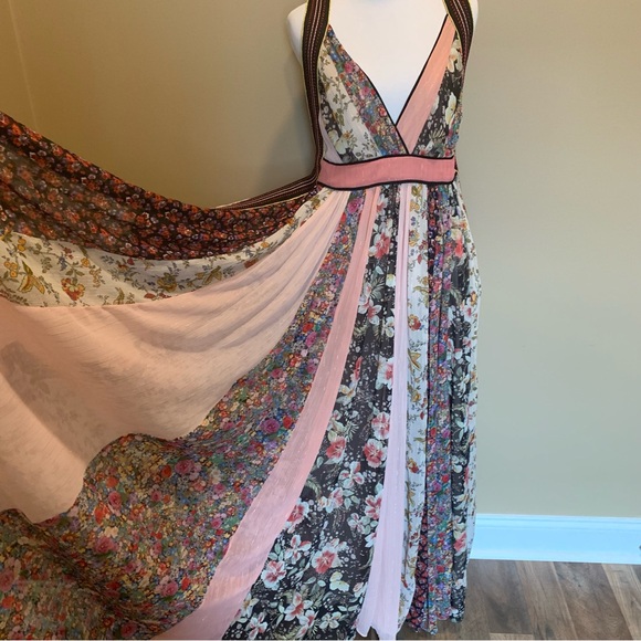 ZARA STUDIO SHIMMERY PATCHWORK DRESS - Picture 1 of 16